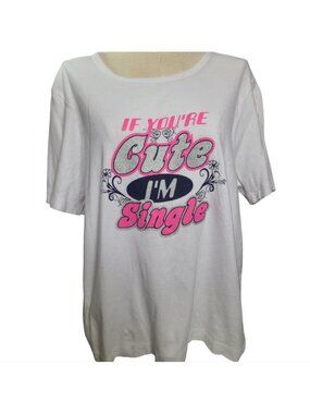 Graphic tee- Vintage Y2K- Glitter lettering- Womens 3XL